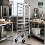 Thumbnail image #3 for Channel Manufacturing 519AP All-Welded Aluminum End-Load Platter Rack, 10-Platter, 12.5-Inch, 6-Inch Spacing, 5-Inch Casters