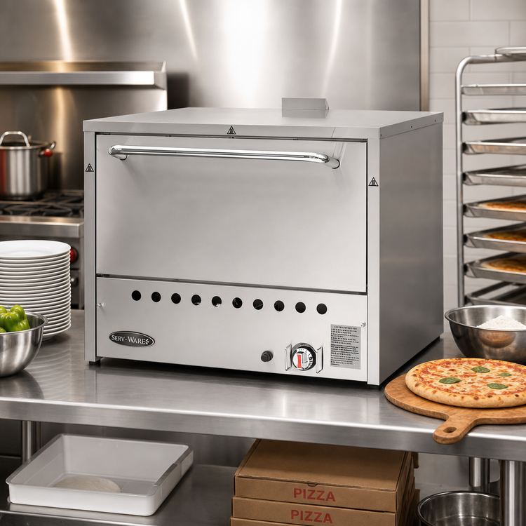 Product image #2 for Serv-Ware SWPO-31 Two-Deck Natural Gas Countertop Pizza Oven