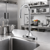 Thumbnail image #2 for Top Shelf Electronic Touchless Deck-Mount Faucet with Rigid Gooseneck Spout, 4-Inch Centers