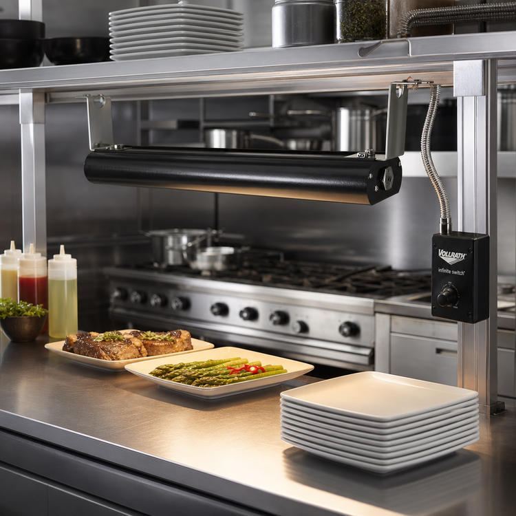 Product image #2 for Vollrath 42-Inch Low Profile Unlighted Strip Heat Lamp with Remote Infinite Switch
