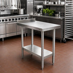 Thumbnail image #2 for John Boos EFT8-3612 12 x 36-Inch Stainless Steel Filler Table with 18-Gauge 400-Series Top, 1-1/2-Inch Backsplash and Undershelf