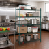 Thumbnail image #2 for Eagle Valu-Gard 5-Tier Starter Wire Shelving Unit, 60 x 24 x 86 Inches, Green Epoxy