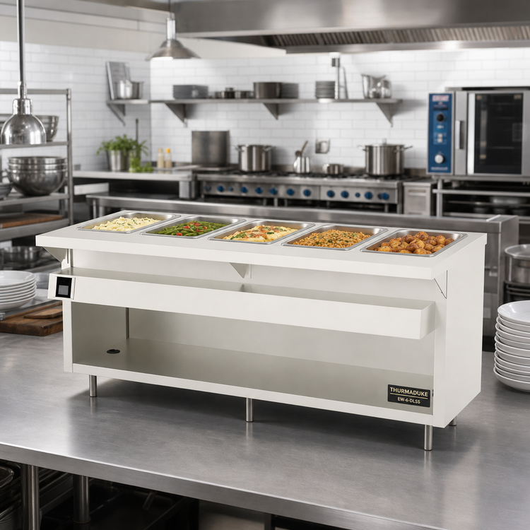 Product image #2 for Thurmaduke EW-6-DLSS Deluxe 6-Well Electric Waterless Food Warmer