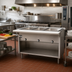 Thumbnail image #2 for Spec-Master 63-1/2-Inch Natural Gas Hot Food Table with 4 Dry Wells, Enclosed Base, and Cutting Board