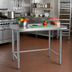 Thumbnail image #2 for BK Resources 60-Inch x 30-Inch Open Base Stainless Steel Flat Top Work Table