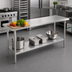 Thumbnail image #2 for John Boos Stallion 72 Inch x 18 Inch Stainless Steel Top Work Table with Adjustable Undershelf