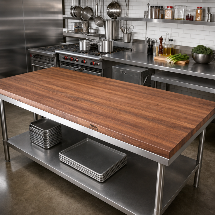Product image #2 for Boos Block American Black Walnut Edge Grain Kitchen Countertop, 96 x 32 x 1-1/2 Inch