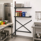 Thumbnail image #2 for Metro SmartLever SM761842-ADD Cantilevered Shelving Add-On Unit Kit, 42"W x 18"D Shelves, 76-3/8"H, Epoxy-Coated Steel