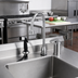 Thumbnail image #2 for T&S Brass B-2743 Single Lever Side Mount Faucet with 6-Inch Swivel Gooseneck and 4-Foot Sidespray