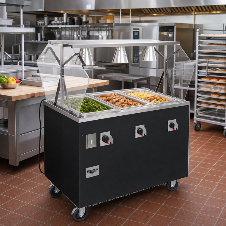 Product image #2 for Vollrath 2-Series Affordable Portable Deluxe 4-Well Mobile Hot Food Station