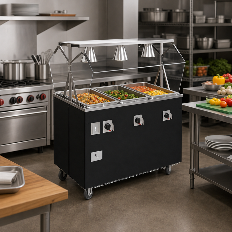Product image #2 for Vollrath 2-Series Affordable Portable Deluxe 4-Well Mobile Hot Food Station
