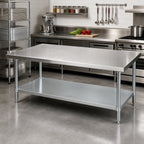 Thumbnail image #2 for Advance Tabco UG-30-72 Galvanized Undershelf for 72 x 30 Inch Commercial Work Tables, 66 x 24 Inch Shelf, 300 lb Capacity
