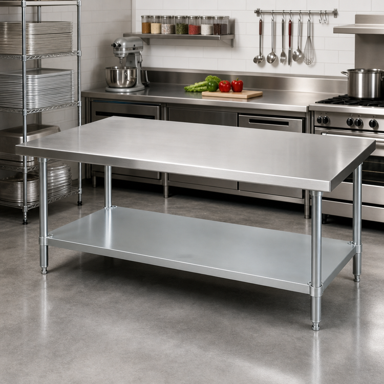 Product image #2 for Advance Tabco Galvanized Undershelf for 72 x 30 Inch Work Tables