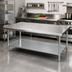 Thumbnail image #2 for Advance Tabco Galvanized Undershelf for 72 x 30 Inch Work Tables