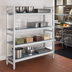 Thumbnail image #2 for Fermostock 4-Tier Starter Shelving Unit with Removable Polymer Inserts, 66 Inch H x 31 Inch W x 18 Inch D