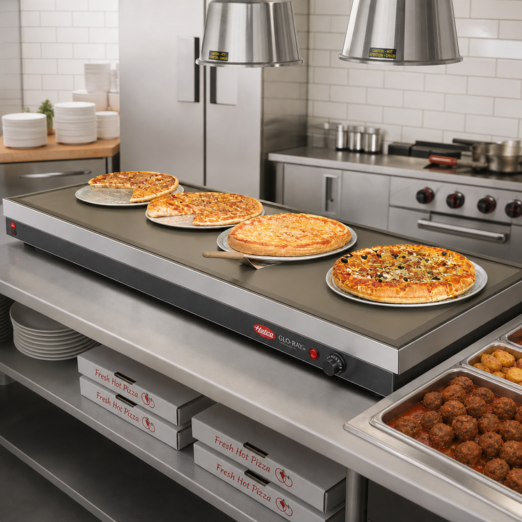 Product image #2 for Hatco Glo-Ray Built-In Flush Top Heated Shelf, 31.5 x 21 Inch Hardcoat Aluminum Surface