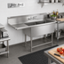 Thumbnail image #2 for John Boos Pro-Bowl 2-Compartment Commercial Sink with Left Drainboard, 16-Gauge Stainless Steel, 10-Inch Backsplash
