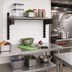 Thumbnail image #2 for Cambro Camshelving Elevation 18 x 48 Inch Wall-Mounted Vented Shelf Kit, Brushed Graphite