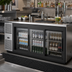 Thumbnail image #2 for True Premier Bar 72-Inch Three-Section Refrigerated Back Bar Cooler with 3 Sliding Glass Doors