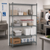 Thumbnail image #3 for Eagle Group Valu-Master Double-Mat Wire Shelving Starter Unit, 4-Tier, 60W x 24D x 63H, Gray Epoxy Finish