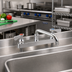 Thumbnail image #2 for BK Resources OptiFlow Lead-Free Heavy Duty Deck Mount Solid Body Faucet with 12-Inch Swing Spout, 8-Inch Centers