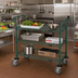 Thumbnail image #2 for Quantum WRC-2460P-3 3-Shelf Wire Utility Cart, 60 x 24 Inches, Green Epoxy Antimicrobial Finish