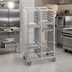 Thumbnail image #2 for Channel Manufacturing Double Section Aluminum Cafeteria Tray Rack for 14 x 18 Trays, 64-Inch High, 44-Tray Capacity, 5-Inch Spacing