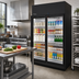 Thumbnail image #2 for True 2-Section Medium Temp Self-Contained Glass Door Merchandiser Refrigerator, Black Exterior/White Interior