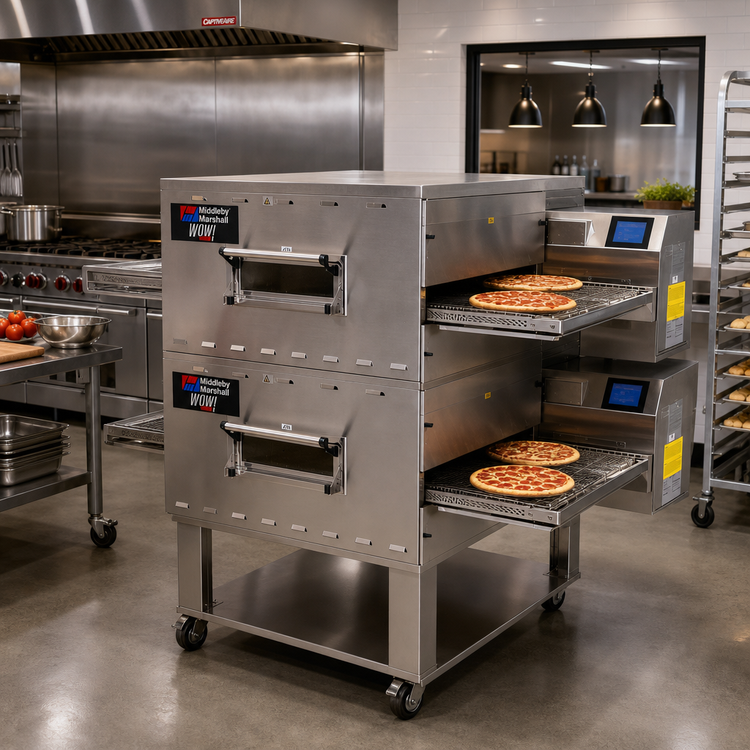 Product image #2 for Middleby Marshall PS640G-2 Impingement Plus Double-Stack Gas Conveyor Oven