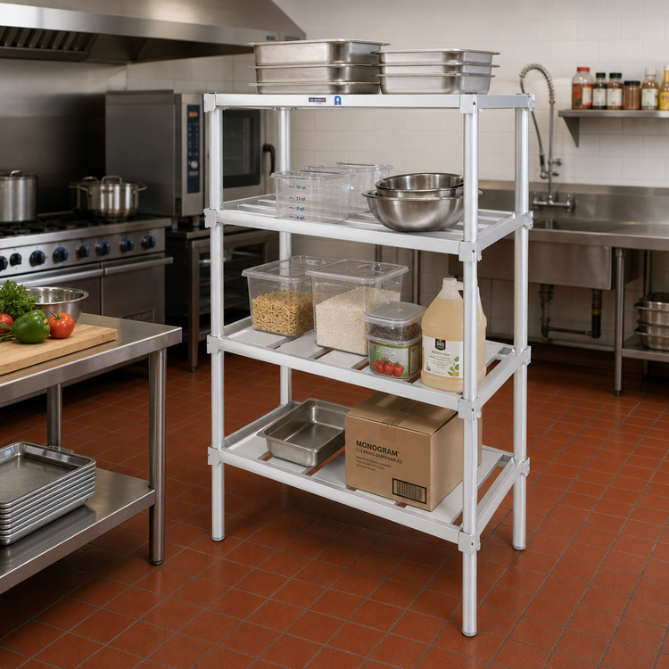 Product image #2 for Channel Solid Adjustable Aluminum Shelf, 60"W x 20"D x 2"H