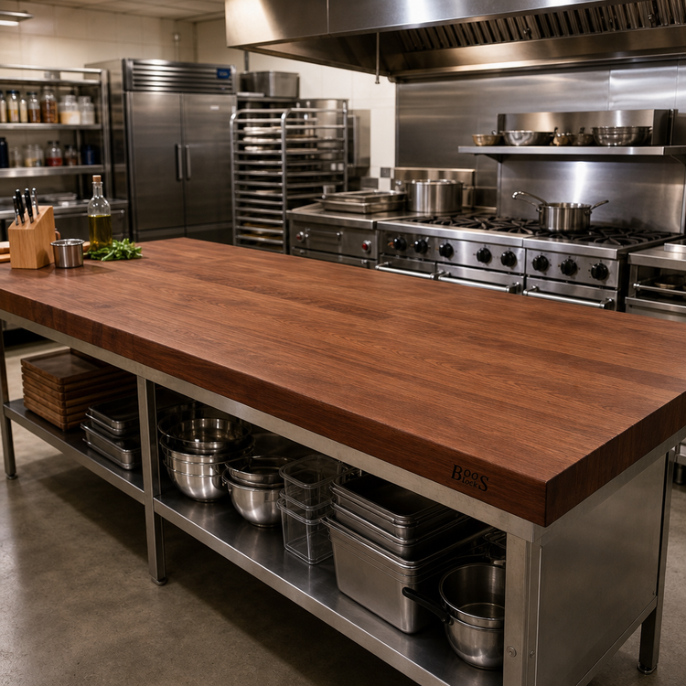 Product image #2 for Boos Block American Black Walnut Edge Grain Kitchen Countertop, 120 x 38 x 3 Inches