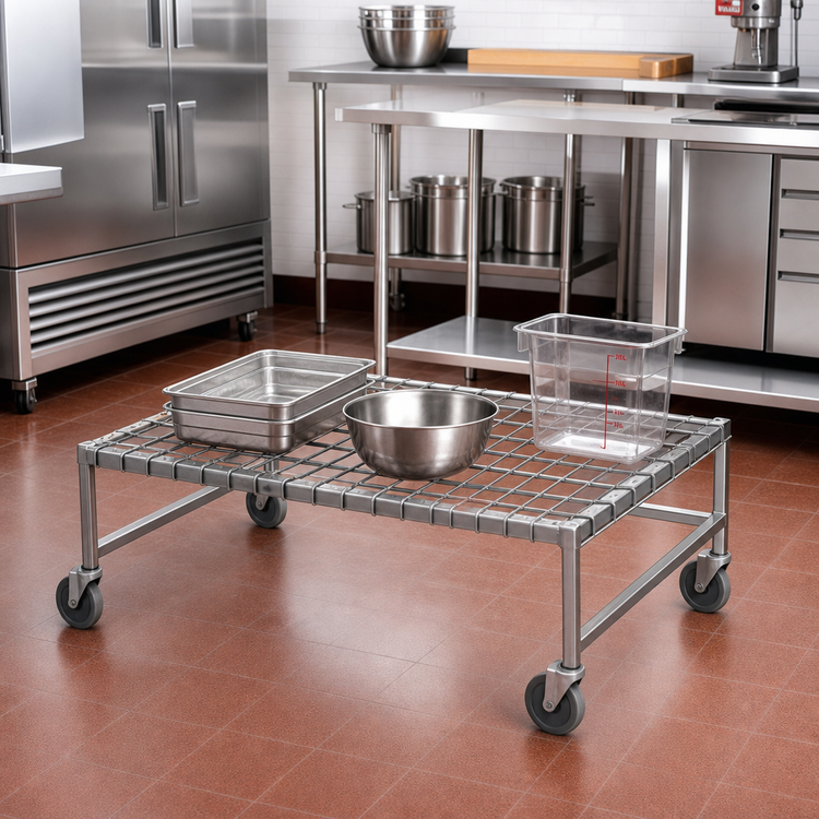 Product image #2 for EagleGard Mobile Wire Dunnage Rack, 30 x 24 x 14 Inches, 800 lb Capacity