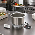 Thumbnail image #2 for Eagle Group 11QDI-240D 11-Quart Round Drop-In Electric Hot Well, Wet or Dry, Infinite Control, Stainless Steel, with Drain