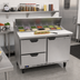 Thumbnail image #3 for Beverage-Air SPED48HC-12-2 48-Inch 2-Section Sandwich Prep Table with 1 Door, 2 Drawers and 12-Pan Top