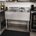 Thumbnail image #2 for BK Resources Slim-Line 2-Compartment Stainless Steel Underbar Sink with Left Drainboard, 36 Inch