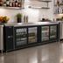 Thumbnail image #2 for Krowne Two-Section Sliding Glass Door Back Bar Cooler, 108 Inches Wide