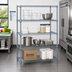 Thumbnail image #2 for Quantum Wire Shelving Starter Kit, 60 x 30 x 86 Inches, 4 Shelves, Gray Epoxy Antimicrobial Finish