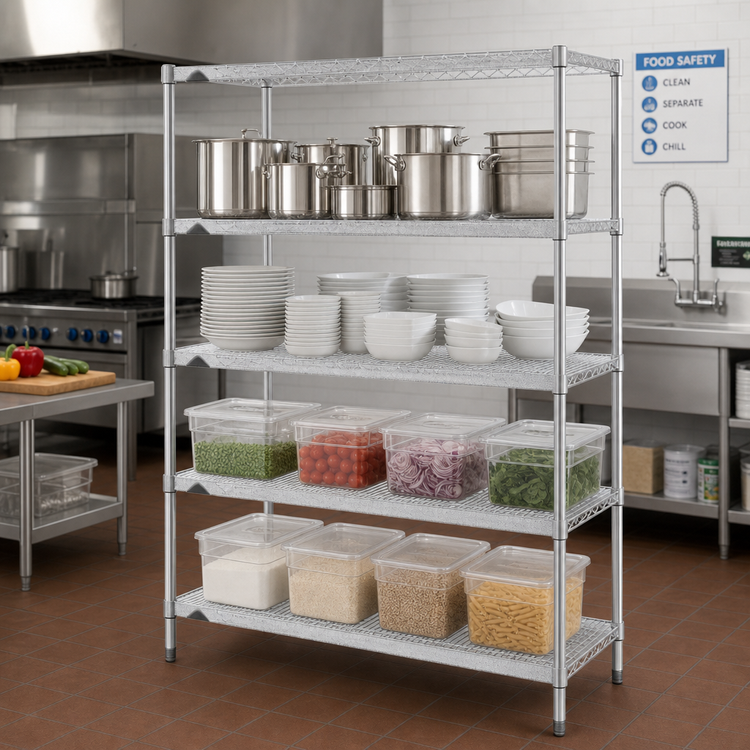 Product image #3 for Metro Super Erecta 4-Shelf Wire Shelving Starter Unit with Metroseal 3 Epoxy Coating, 36 x 18 x 63 Inches