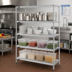 Thumbnail image #3 for Metro Super Erecta N336K3 4-Shelf Wire Shelving Starter Unit, Green Epoxy-Coated, 36 x 18 x 63 Inches