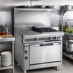 Thumbnail image #2 for Imperial (Middleby) Spec Series IHR-G24-2 36-Inch Heavy-Duty Gas Range with 24-Inch Griddle, 2 Open Burners, Standard Oven