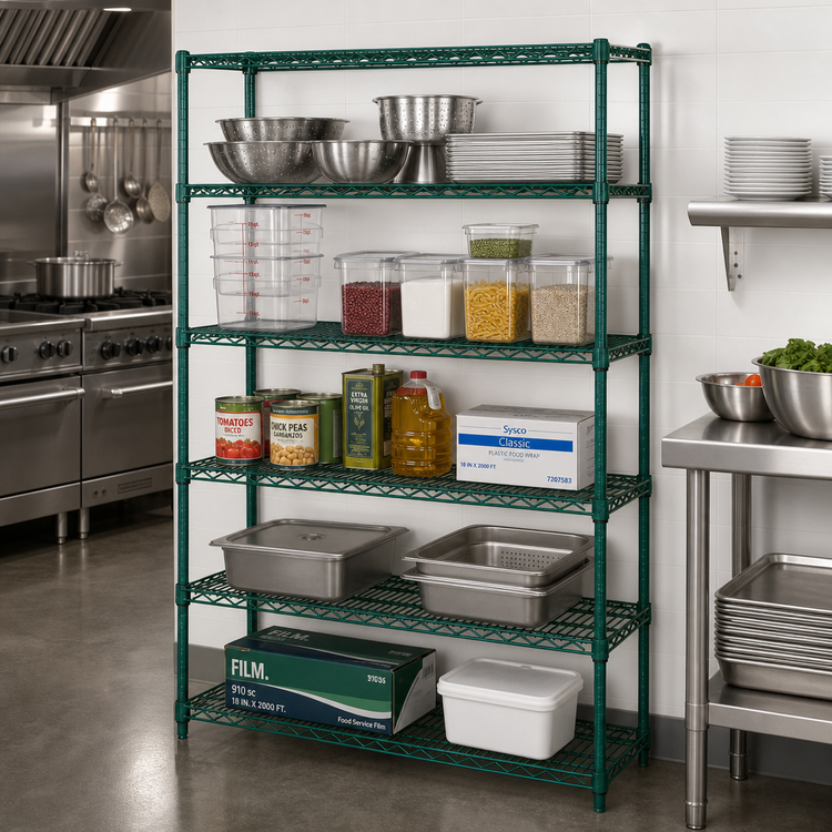 Product image #2 for Quantum 36"W x 14"D x 54"H Wire Shelving Starter Kit with 5 Shelves