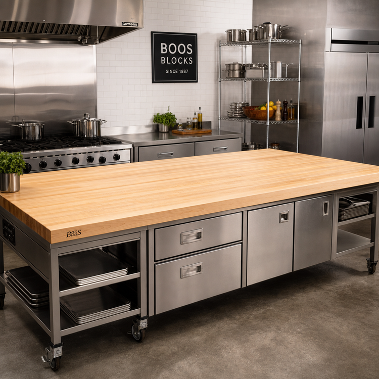 Product image #2 for Boos Block 72-Inch x 42-Inch Edge Grain Maple Kitchen Countertop, 1-1/2-Inch Thick, Penetrating Oil Finish