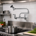 Thumbnail image #2 for Fisher Adjustable Wall-Mount Pot Filler Faucet with Double-Jointed Swing Spout