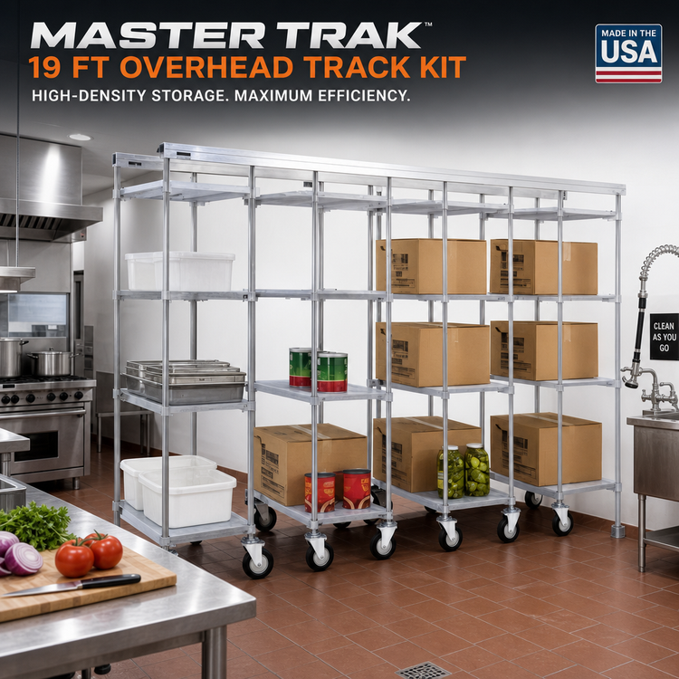 Product image #2 for Master Trak 19 Ft Overhead Track Kit for High-Density Storage
