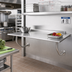 Thumbnail image #2 for Advance Tabco 60 Inch x 24 Inch Wall-Mounted 14 Gauge 304 Stainless Steel Table with 1-1/2 Inch Backsplash