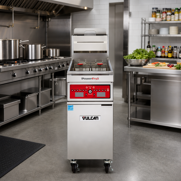 Product image #3 for Vulcan PowerFry3 High-Efficiency 21-Inch Free-Standing Gas Fryer, 65-70 lb Capacity, Solid State Analog Knob Control