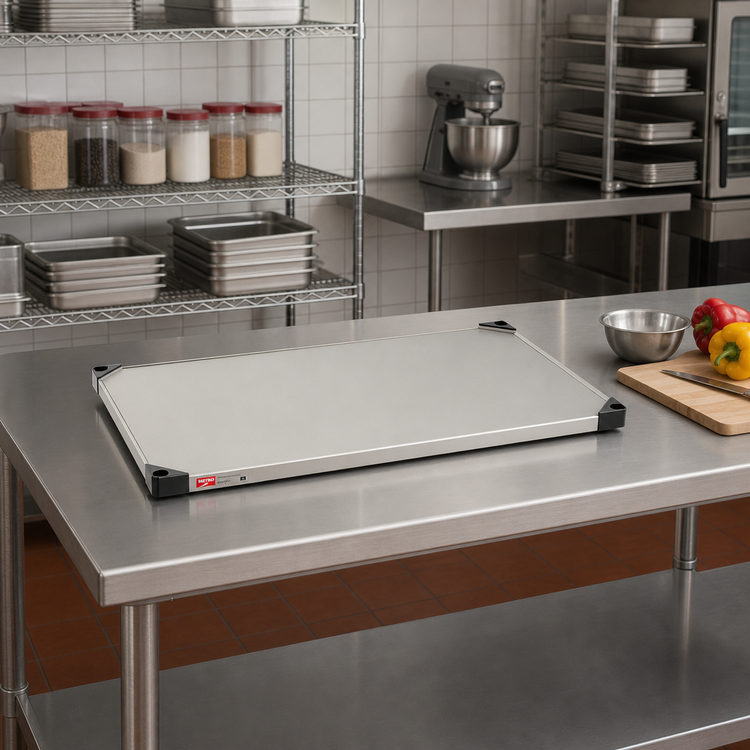 Product image #2 for Metro Super Erecta 42" x 24" Flat Solid Stainless Steel Shelf with Raised Ship's Edge