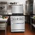 Thumbnail image #3 for CookRite 24-Inch 4-Burner Propane Commercial Gas Range with Space Saver Oven and Hi-Shelf