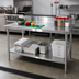 Thumbnail image #2 for Thunder Group 84-Inch x 24-Inch Stainless Steel Work Table with 4-Inch Backsplash and Adjustable Undershelf