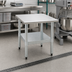 Thumbnail image #2 for Eagle Group MS3024 24 x 30 x 24 Inch Stationary Mixer Stand with Stainless Steel Top and Galvanized Undershelf